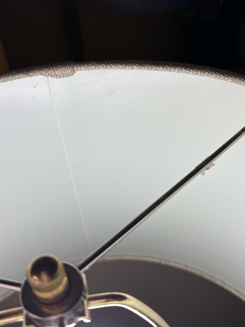 Allen + Roth Bronze Plug In Resin Base Lamp With Fabric Shade - Picture 6 of 10